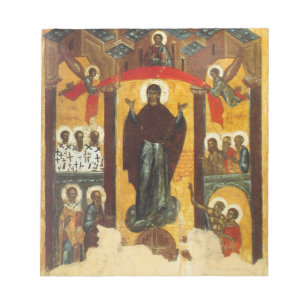 Old Russian icon The Intercession Notepad