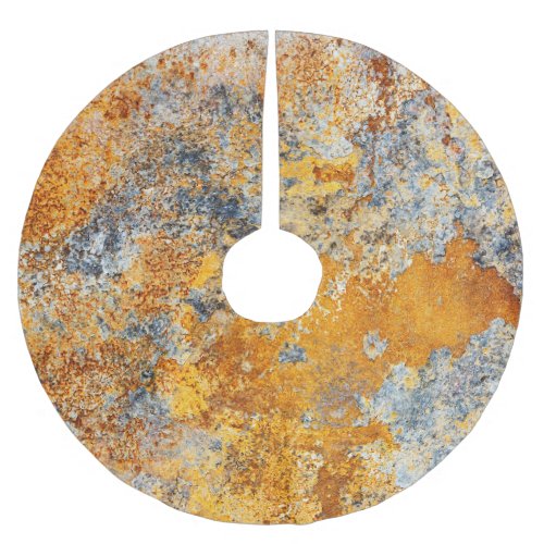 Old rust texture grunge metallic background brushed polyester tree skirt