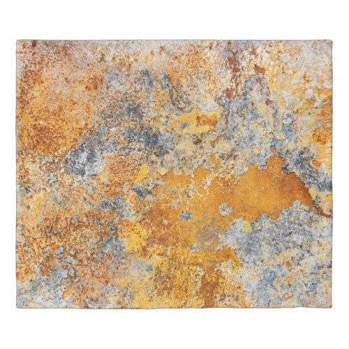 Old rust texture grunge metallic background duvet cover