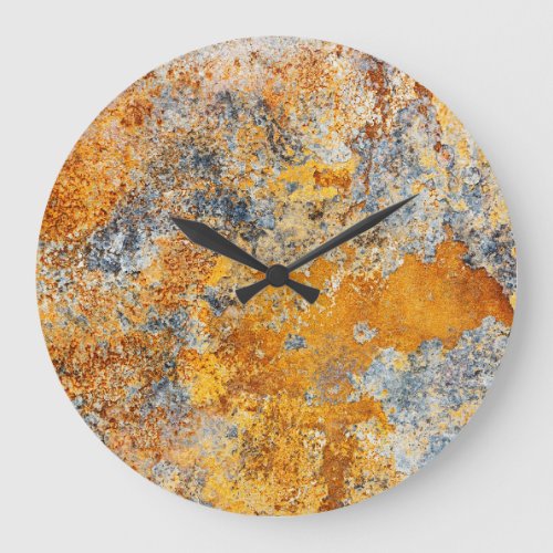 Old rust texture grunge metallic background large clock