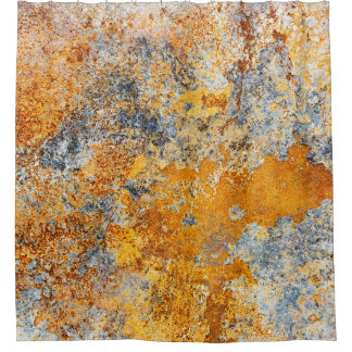 Old rust texture, grunge metallic background. shower curtain