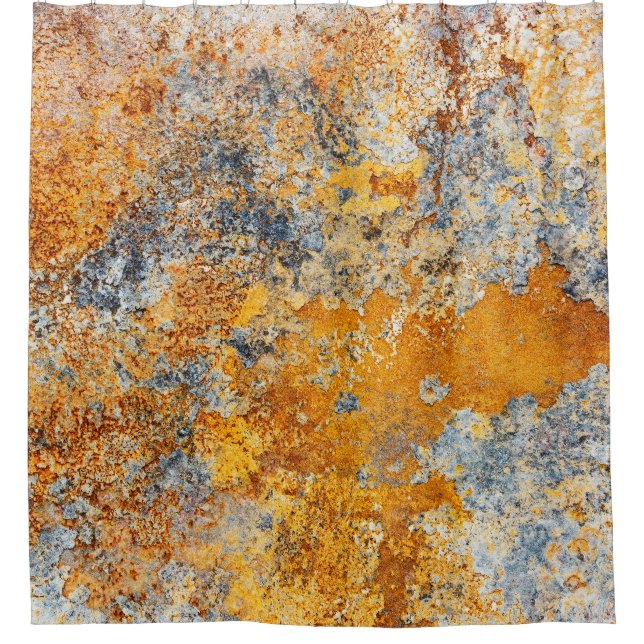 Old rust texture, grunge metallic background. shower curtain (Front)