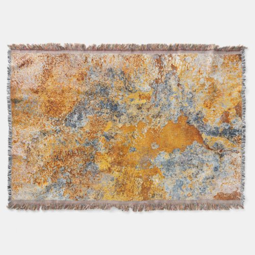 Old rust texture grunge metallic background throw blanket