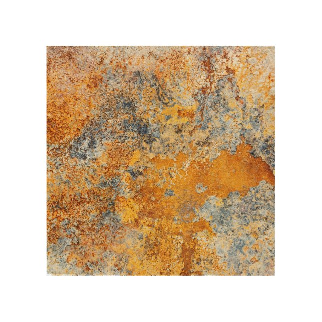 Old rust texture, grunge metallic background. wood wall art (Front)