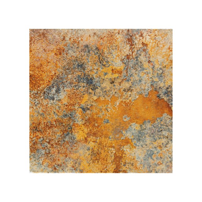 Old rust texture, grunge metallic background. wood wall art (Front)