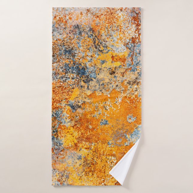 Old rust texture. Grunge rusted metal background. Bath Towel (Bath Towel)