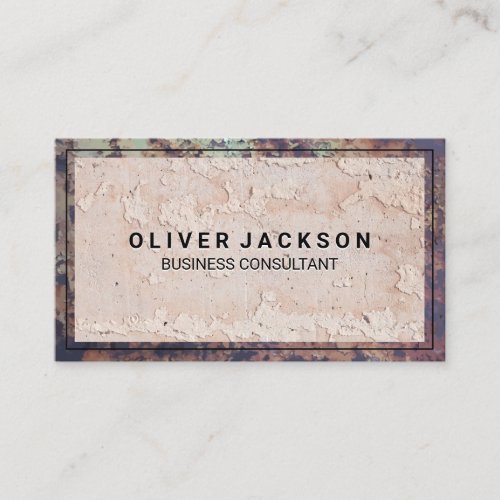 Old Rusted Metal Border  Wall Texture Business Card