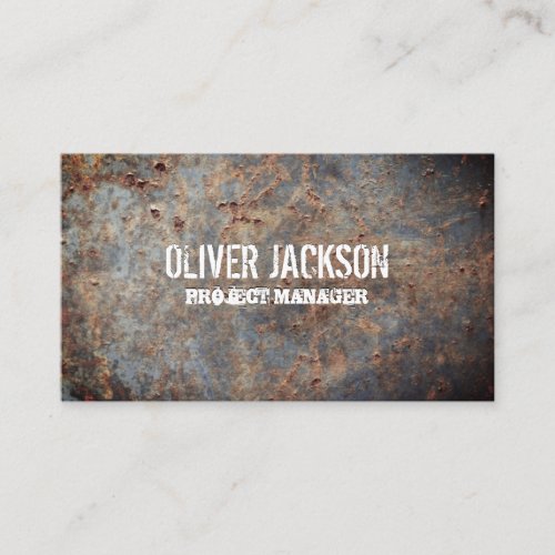 Old Rusted Metal Business Card