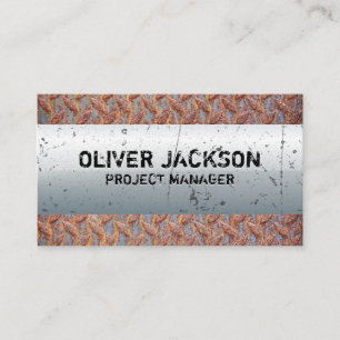 Old Rusted Metal Metallic Scratched Background Business Card