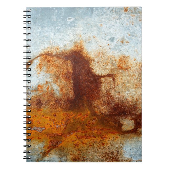  Old rusted steel plate, old zinc plate texture an Notebook (Front)