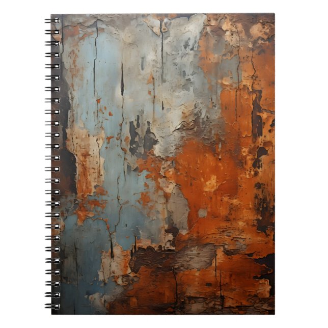 Old Rusted Steel Rusty Metal Texture Notebook (Front)