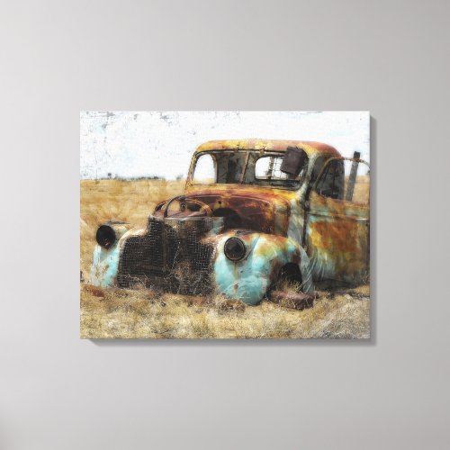 Old Rusted Vintage Truck Canvas Print