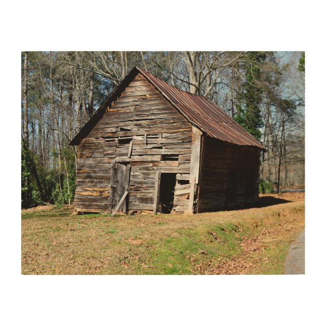 Old Rustic Barn Shed Wood Wall Art (Front)