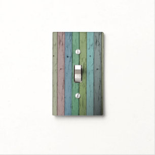 Old Rustic Colored Wood Light Switch Cover