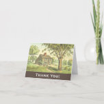 [ Thumbnail: Old Rustic Country House "Thank You!" Card ]