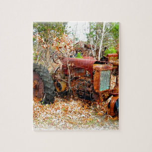 Old Rustic Farm Tractor in Junk Yard Jigsaw Puzzle