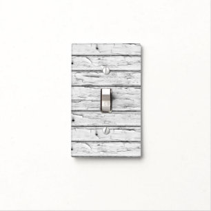 Old Rustic Gray Wood Light Switch Cover