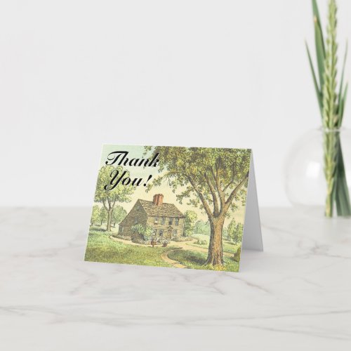 Old Rustic House Thank You Card