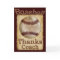Old Rustic Vintage Baseball Thanks Coach Card