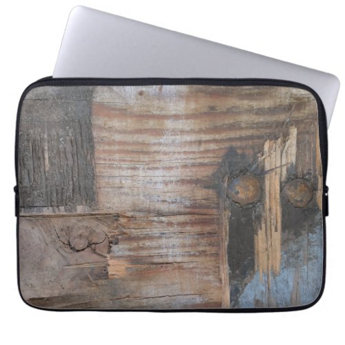 Old Rustic wood and aged nails texture Laptop Sleeve