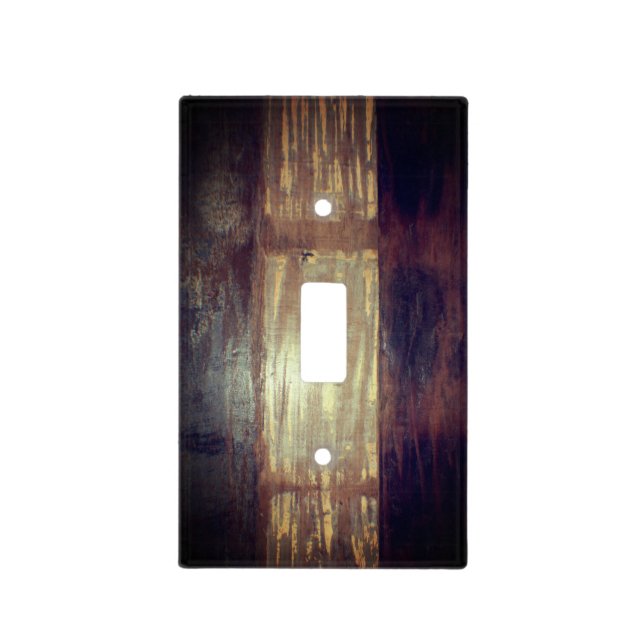 Old Rustic Wood Light Switch Cover (Front)