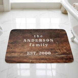 Old Rustic Wood Nature Bath Mat