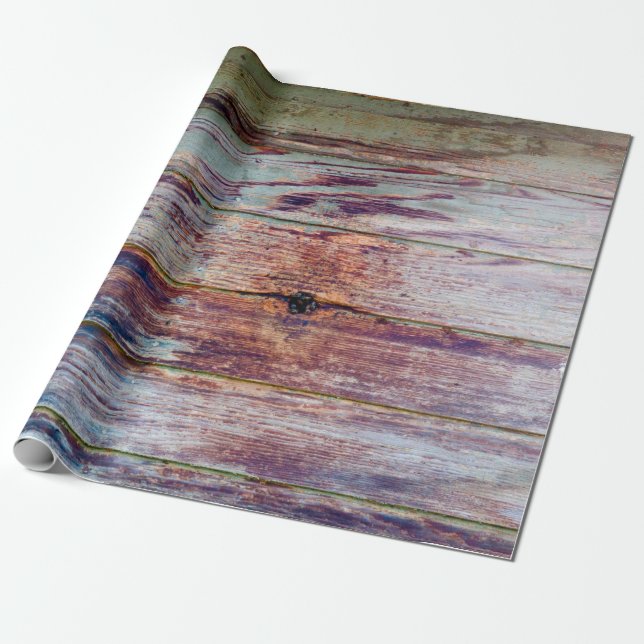 Old, rustic wood wall of an abandoned buildingweat wrapping paper (Unrolled)