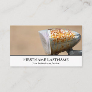 Old rusty bike bell for Bicycle Repair Shops Business Card