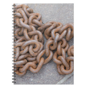 old rusty chain notebook