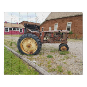 Old Rusty Farm Tractor Photograph Jigsaw Puzzle