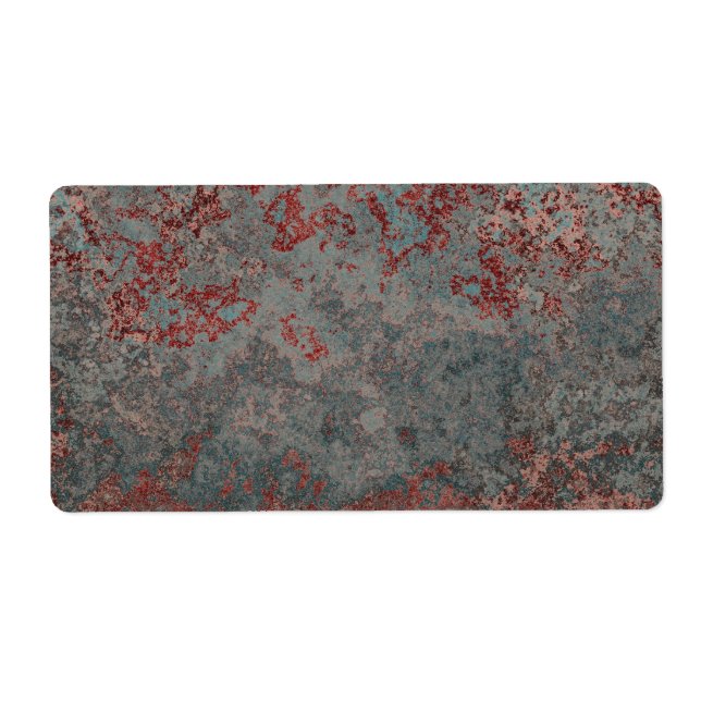 Old Rusty Metal Textured Label (Front)