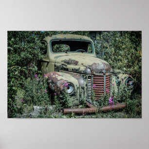 Old Rusty Scrap Car Poster