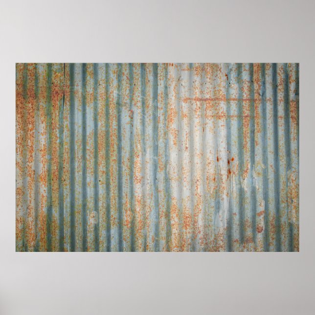 Old rusty steel wall. Old rusty steel wall texture Poster (Front)