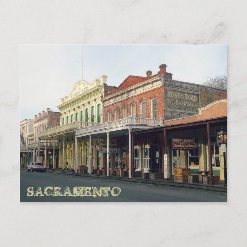 Old Sacramento District Travel Photo Postcard