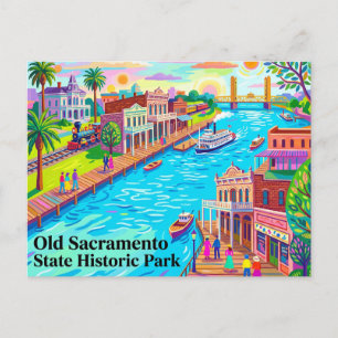 Old Sacramento State Historic Park California Postcard
