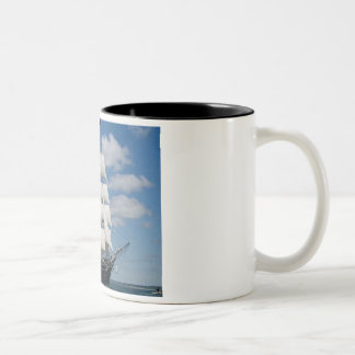 Old Sailing Ship Two-Tone Coffee Mug