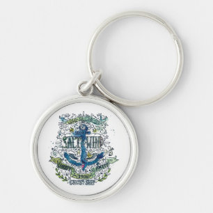 Old Sailor Anchor Poster Keychain