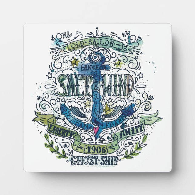 Old Sailor Anchor Poster Plaque (Front)