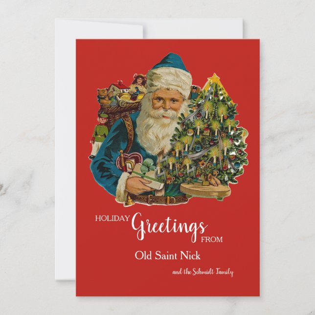 Old Saint Nick Greeting Card (Front)