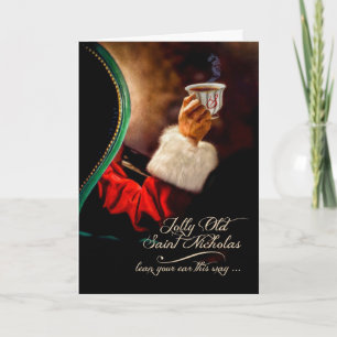 Old Saint Nick Vintage Santa Christmas Holiday Card