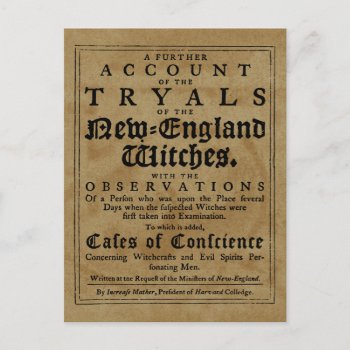Old Salem Witch Trials Postcard by opheliasart at Zazzle