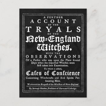 Old Salem Witch Trials Postcard by opheliasart at Zazzle