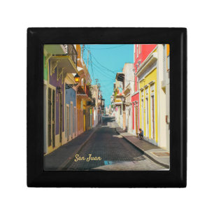 Old San Juan Cobblestone Street Photography Gift Box
