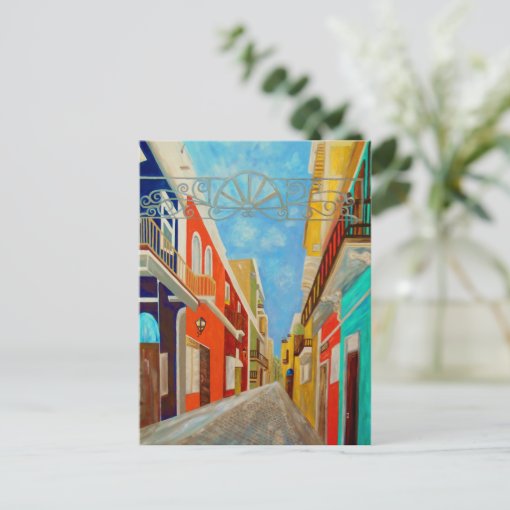 Old San Juan Fine Art Painting Postcard | Zazzle