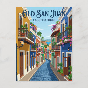 Old San Juan Historic District Puerto Rico Postcard