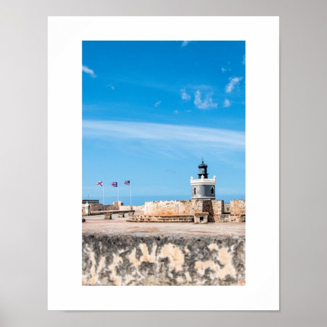 Old San Juan Lighthouse Photographic Print/ Poster (Front)