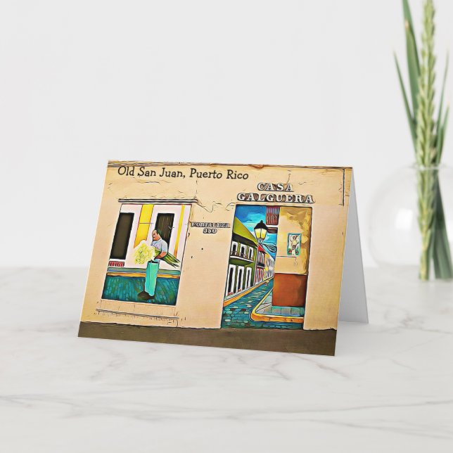 Old San Juan, Puerto Rico Christmas card (Front)