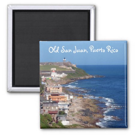 Old San Juan, Puerto Rico Coastline Magnet