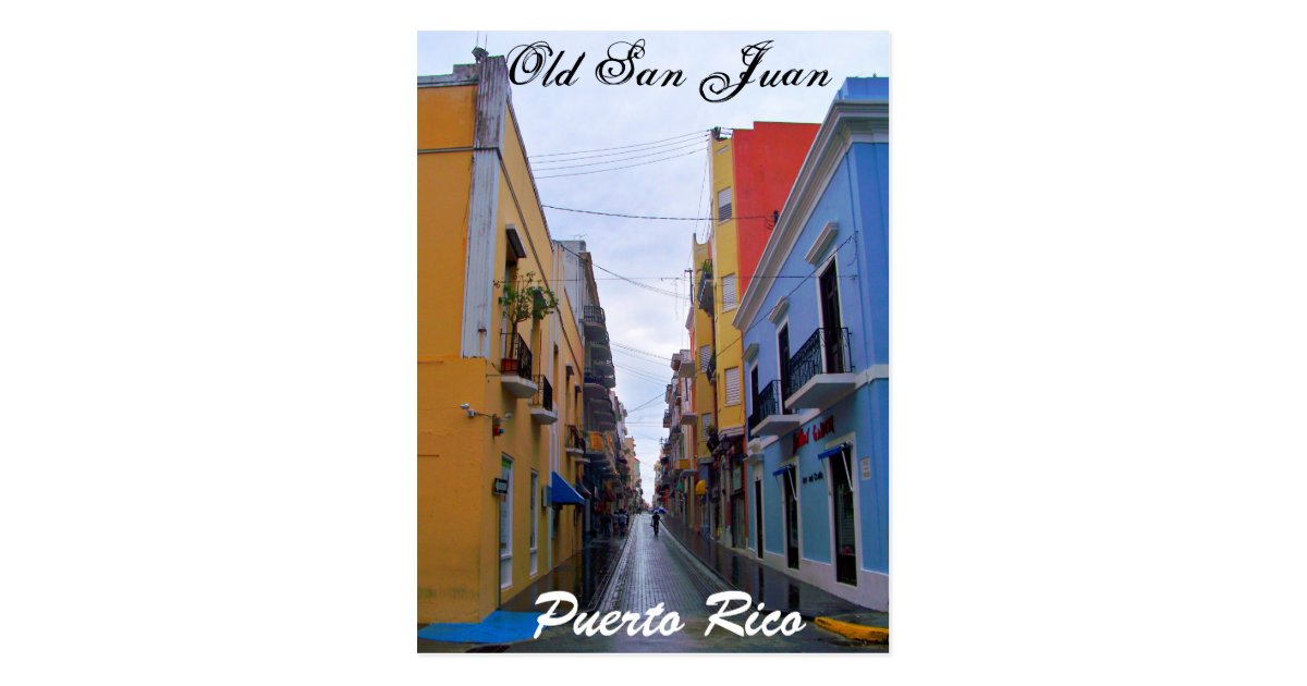 Old San Juan Puerto Rico Postcard Colorful Houses Zazzle Com