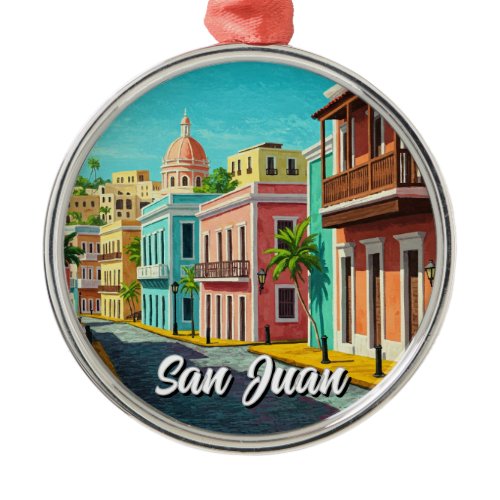 Old San Juan Puerto Rico Travel Metal Ornament